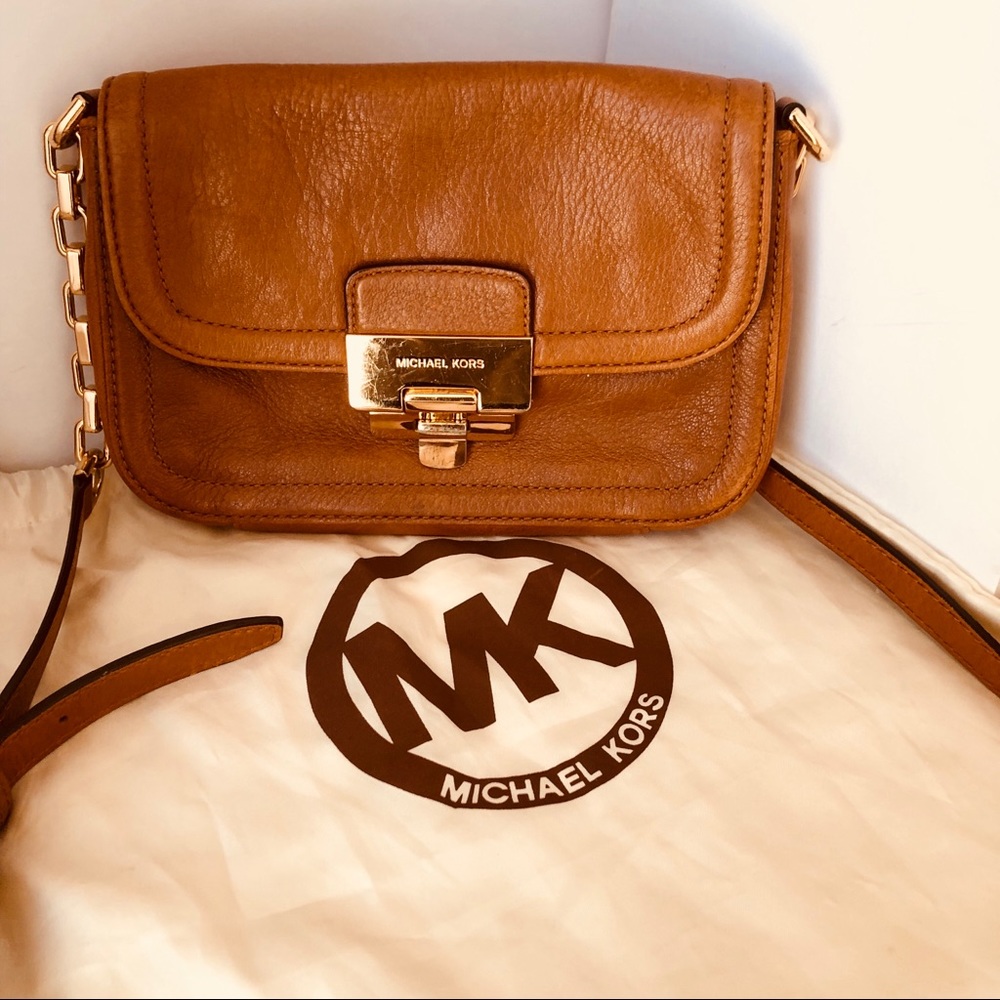 Michael Kors Tan Leather Crossbody Bag
